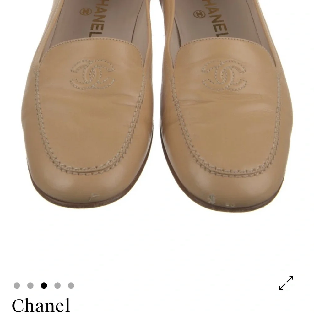 Vintage Chanel 2004 Tan Loafers - Picture 6 of 7